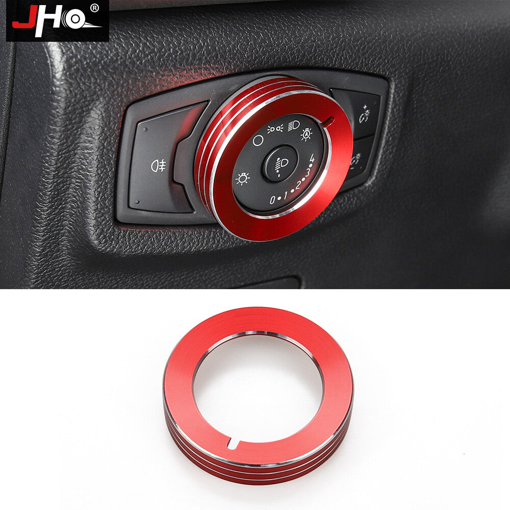 Car Headlight Switch Cover Trim Button Ring Frame for Ford F150