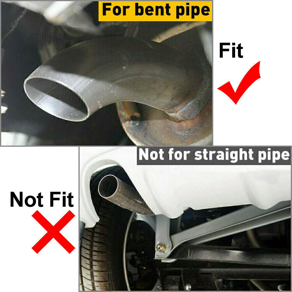 Rear Exhaust Pipe Tip Auto Tail Throat Muffler Stainless Steel Round Car Blue