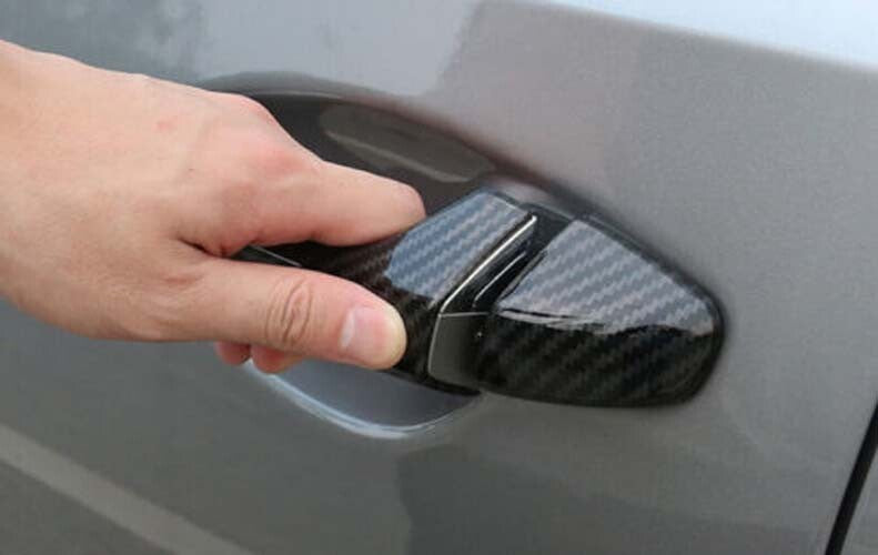 for Kia Forte 2019-2021 Carbon Fiber Abs Outdoor Door Handle Cover Trim