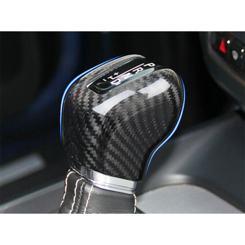 for Volvo S90 2017-2022 Carbon Fiber Console Gear Shift Knob Molding Cover Trim