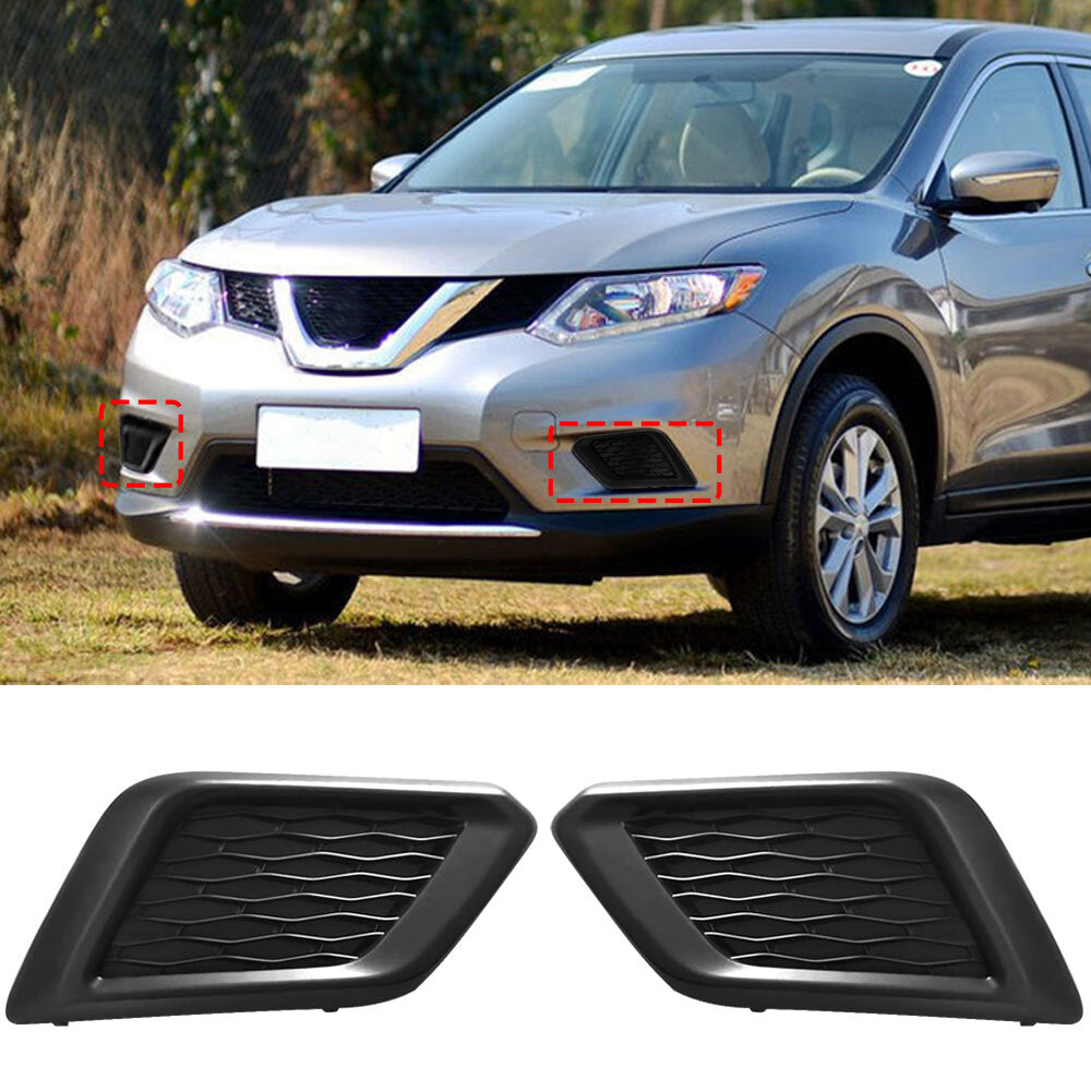 for Nissan Rogue 2014-2016 Front Bumper Insert Grille Fog Light Cover Bezel