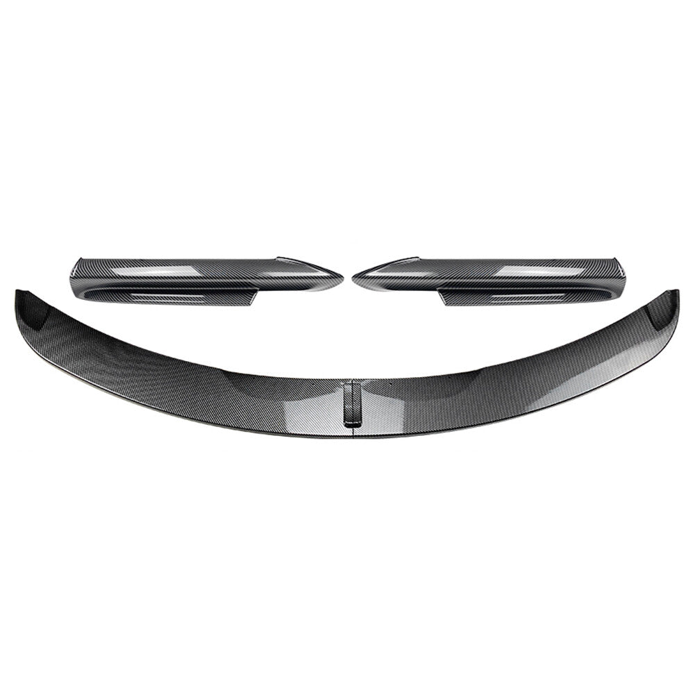 Front Bumper Spoiler Lip+Side Splitter Cover Trim for BMW 3 Series E90 Carbon