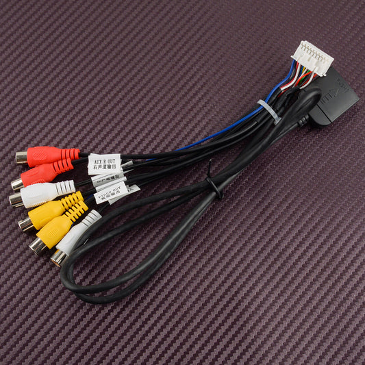 20Pin Interface RCA AUX IN/OUT Cable Fit For Android Radio Stereo Player