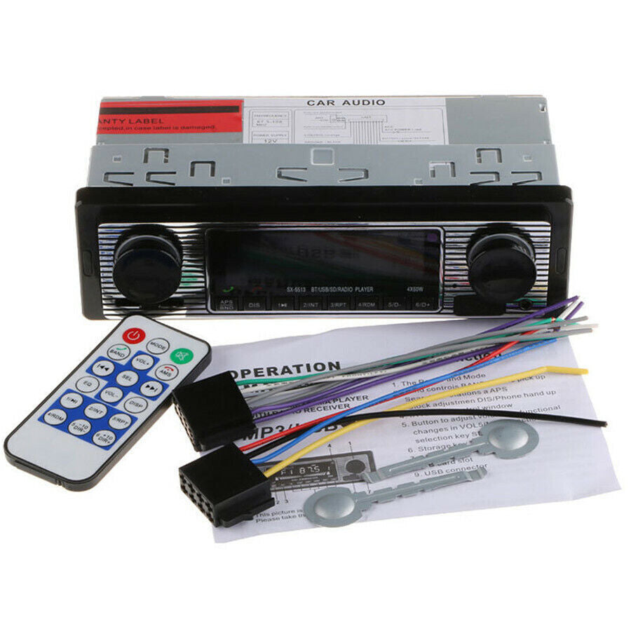 4-Channel Bluetooth Radio Audio Stereo MP3 Player USB FM AUX WAV Remote Control