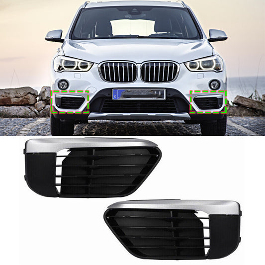 Pair For 2015 2016 2017-2018 for BMW X1 F48 F49 Car Bumper Lower Grille Bezel Cover