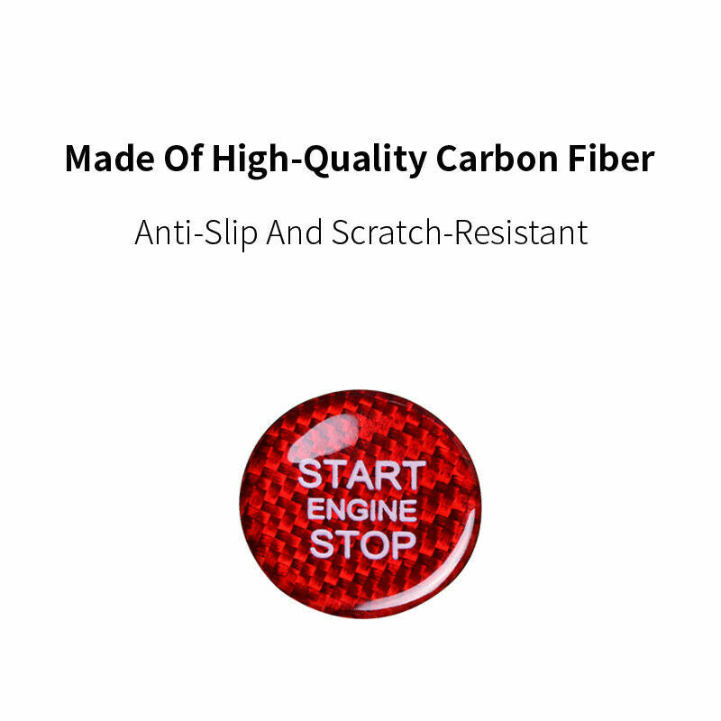 Carbon Engine Start Stop Button Switch Cover Trim Fit for Audi for A4 for A5 for A6 Q3 Q5