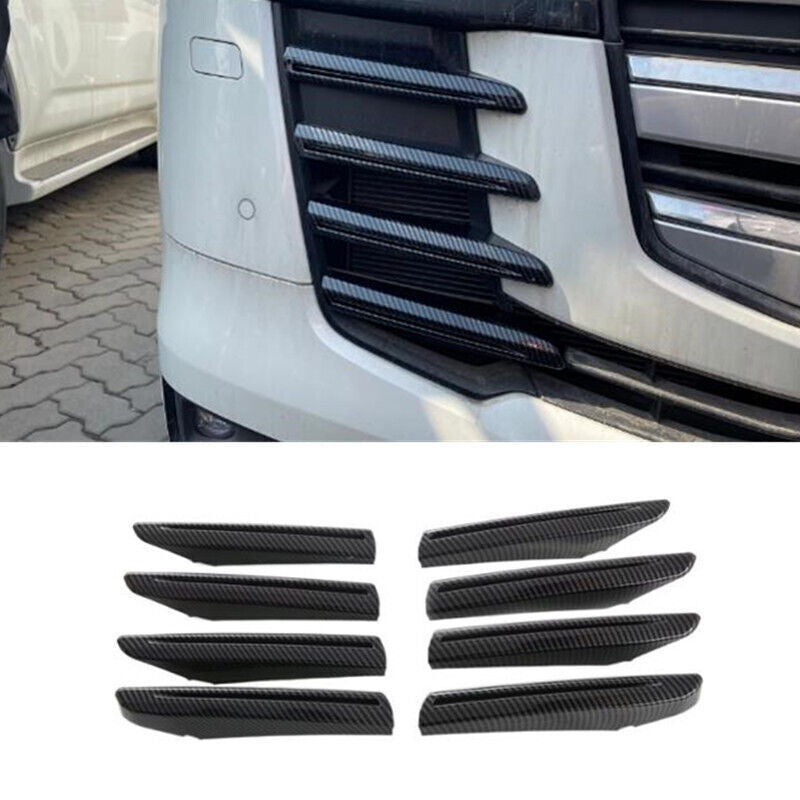 for Toyota for Land Cruiser 2022-23 Carbon Fiber Front Fog Light Strip Cover Trim 8x