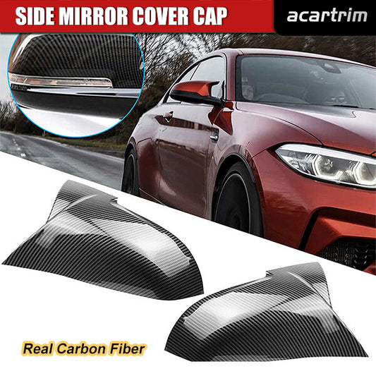 2pcs Real Carbon Fiber 3K Replace Side Mirror Cover Cap for BMW F30 F31 F20 F22 F32