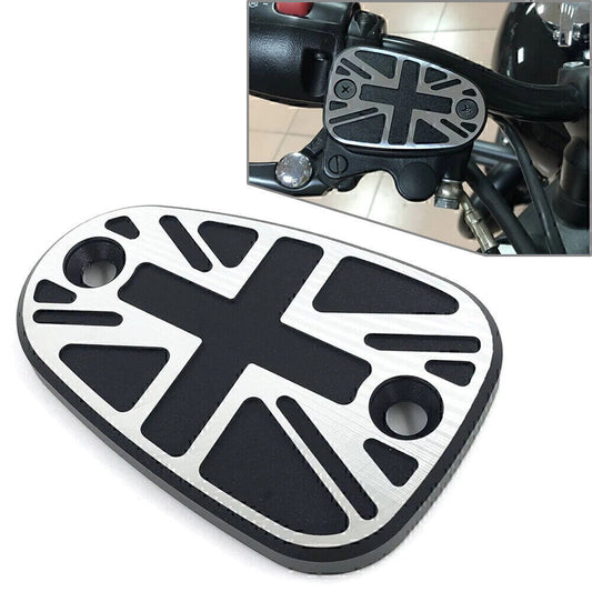 CNC Oil Cup Brake Fluid Reservoir Caps Cover For T100 T120 Black Motorcycle