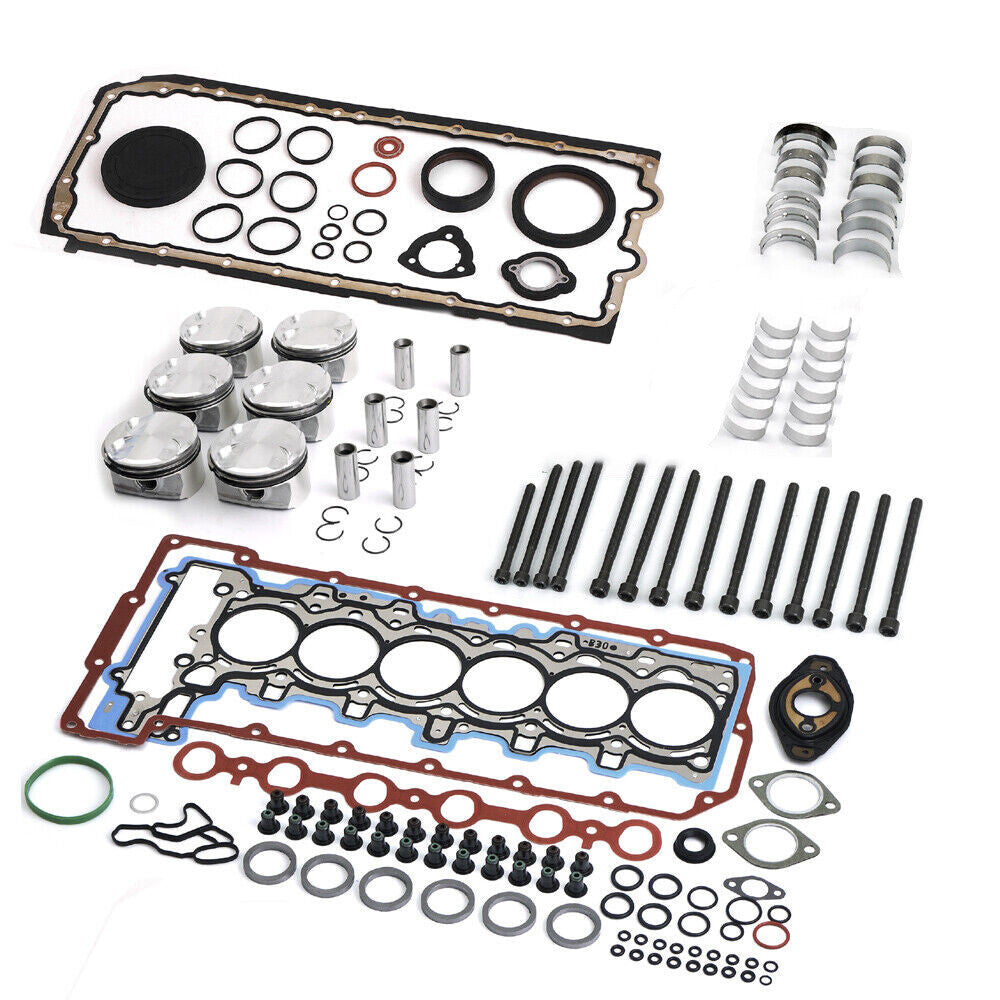 Engine Gaskets Overhaul Rebuild Kit 10.7:1 for BMW E82 E88 E60 3.0L N52B30 3.0L