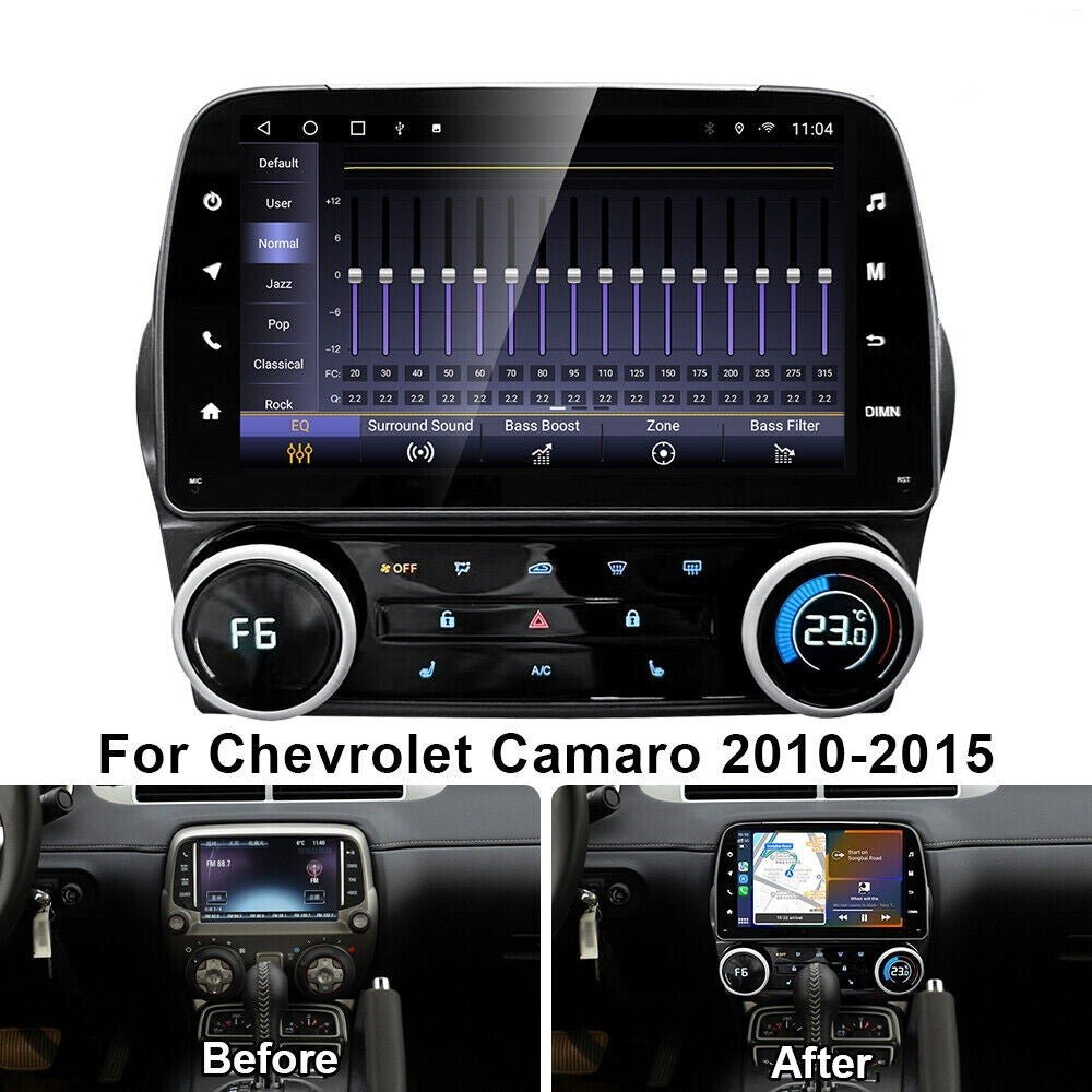 for Chevrolet Camaro 2010-2015 Touch Screen Stereo Car Radio GPS Player 4+64GB