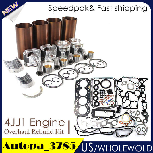 4JJ1 Engine Rebuild Kit for Isuzu NPR NQR NHR Truck TFR Pickup w/ Gasket NEW?