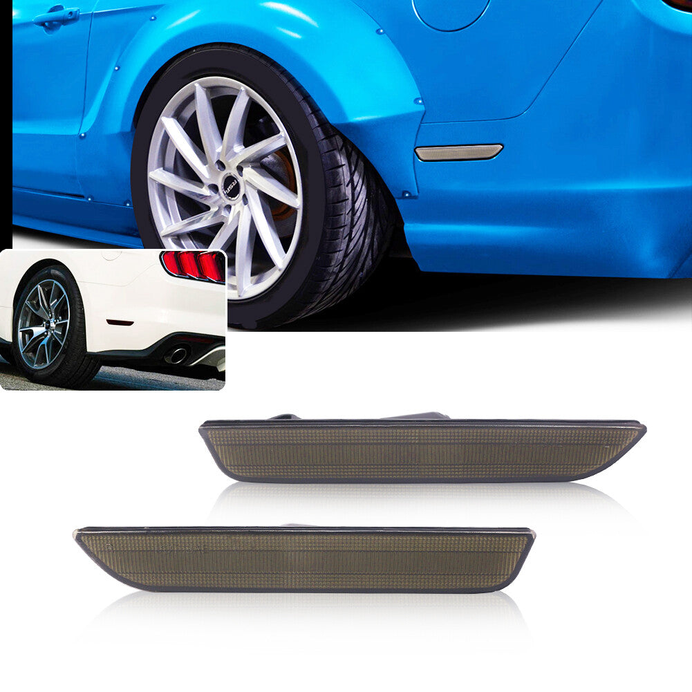 Direct Fit for Ford for Mustang 2010 - 2014 Smoked Rear Side Marker Lamp Housing