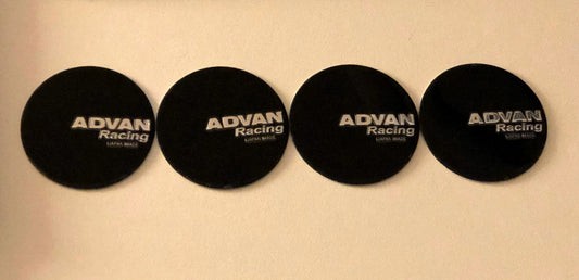 4x45mm Advan Racing Wheel Center Hub Sticker Rim Sticker Black