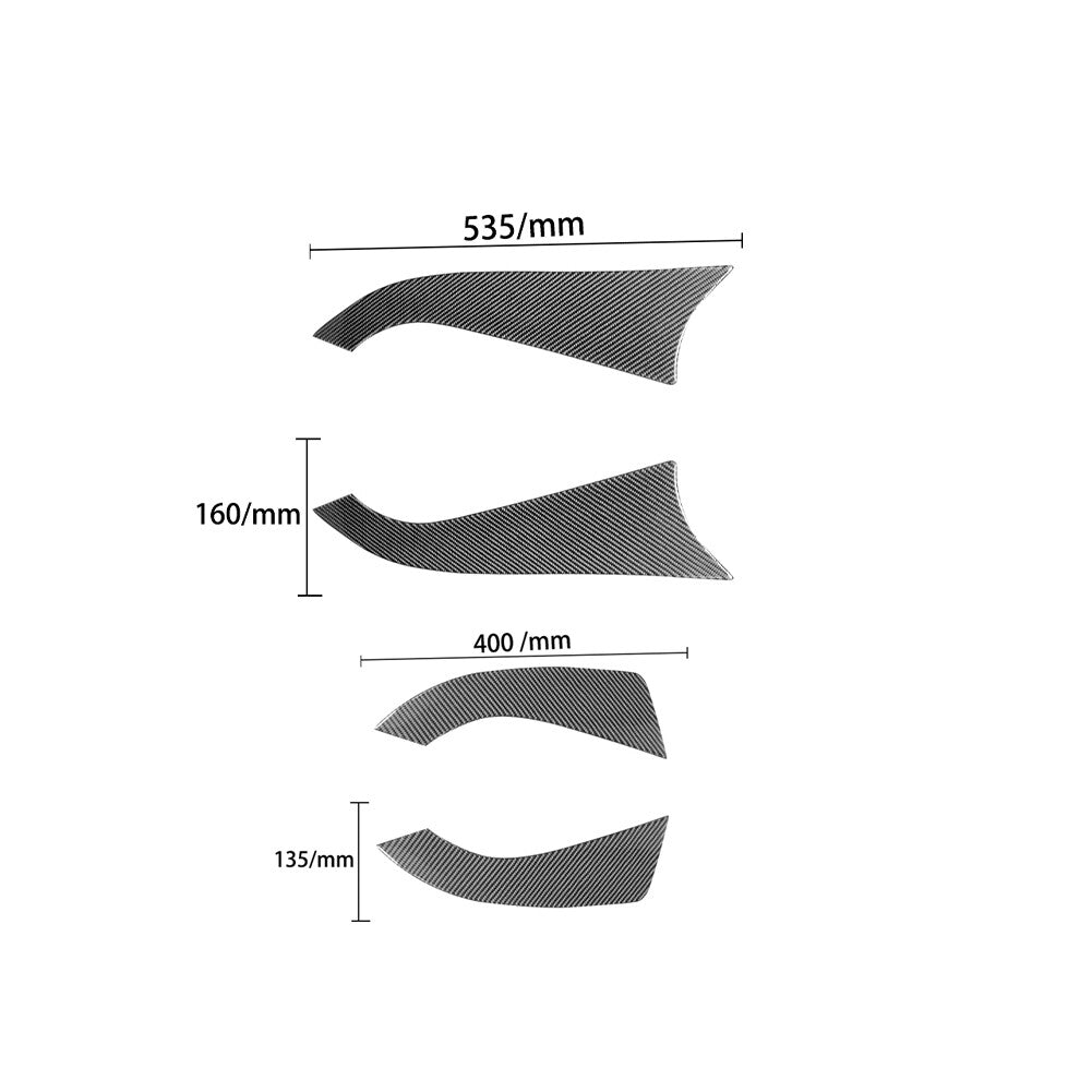 4Pcs Carbon Fiber Door Panel Cover Trim for Infiniti FX 2009-13/QX70 2014-2017