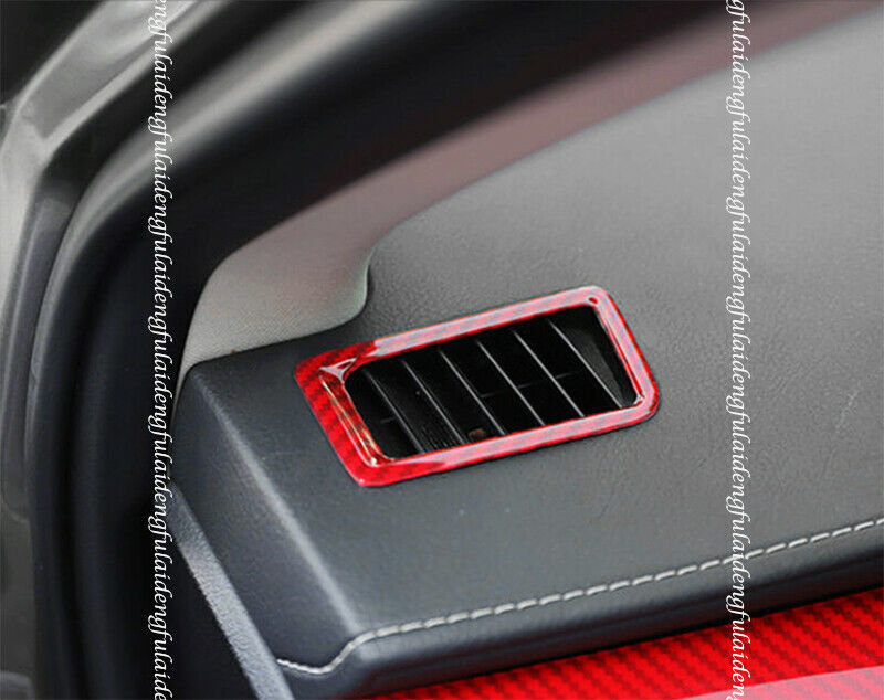 for Lexus NX200T NX300 2015-2021 Red Carbon Fiber Dashboard Air Outlet Vent Trim