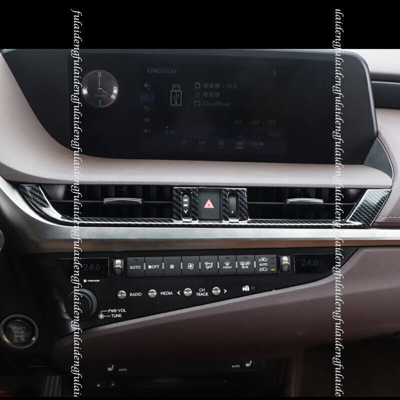 for Lexus ES350 300h 250 2019-2022 Carbon Look Center Air Vent Outlet Cover Trim