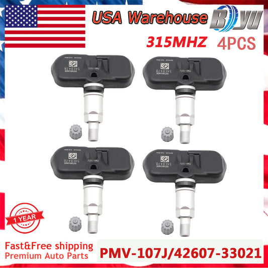 SET 4X 42607-33021 TPMS PMV-107J for Toyota for Lexus TIRE PRESSURE MONITOR SENSOR
