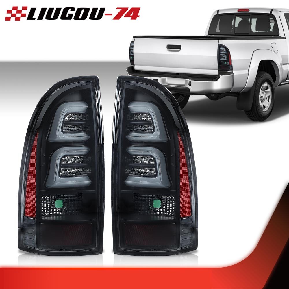 LED taillights (LH+RH), side black/smoky finish suitable for 05-15 for Toyota Tacoma