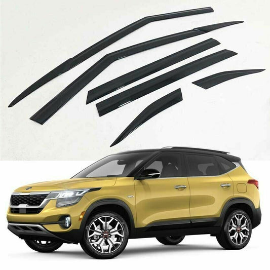 for Kia Seltos 2020-2024 black Car Window Wind Visors Rain Guard Vent Deflectors