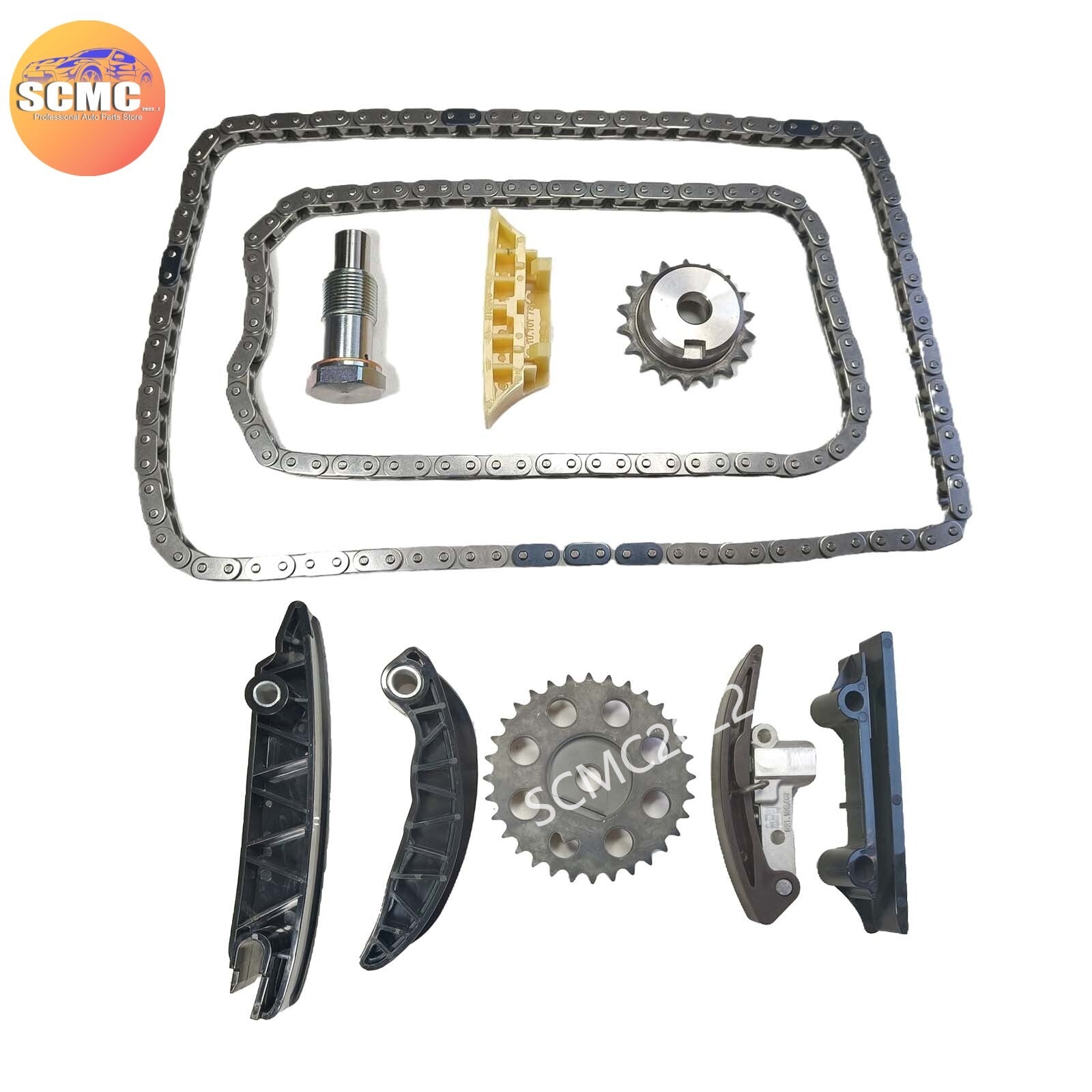 10Pcs Engine Timing Chain Kit for Audi Q7 for VW for Passat CC Touareg Phaeton V6 3.6L