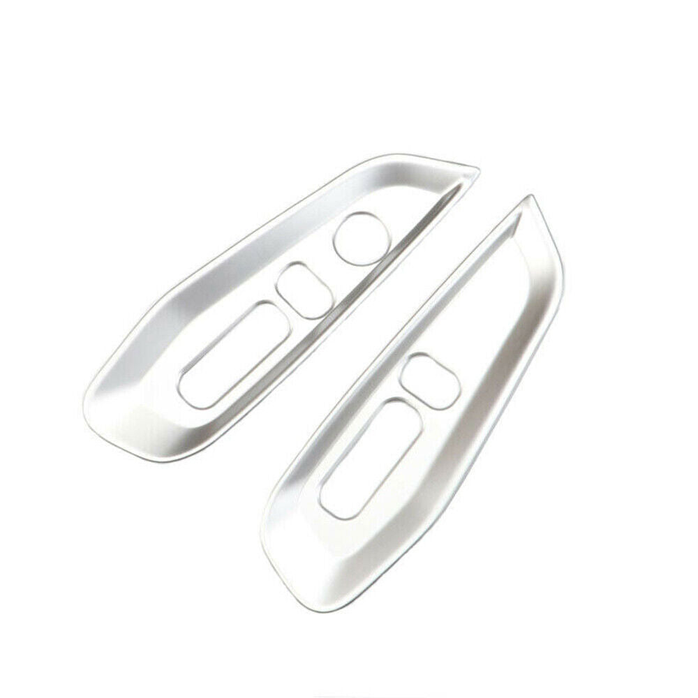 for Seat Adjustment Button Panel Trim 2PCS for Honda CRV CR-V 2017-2022 Matte Silver