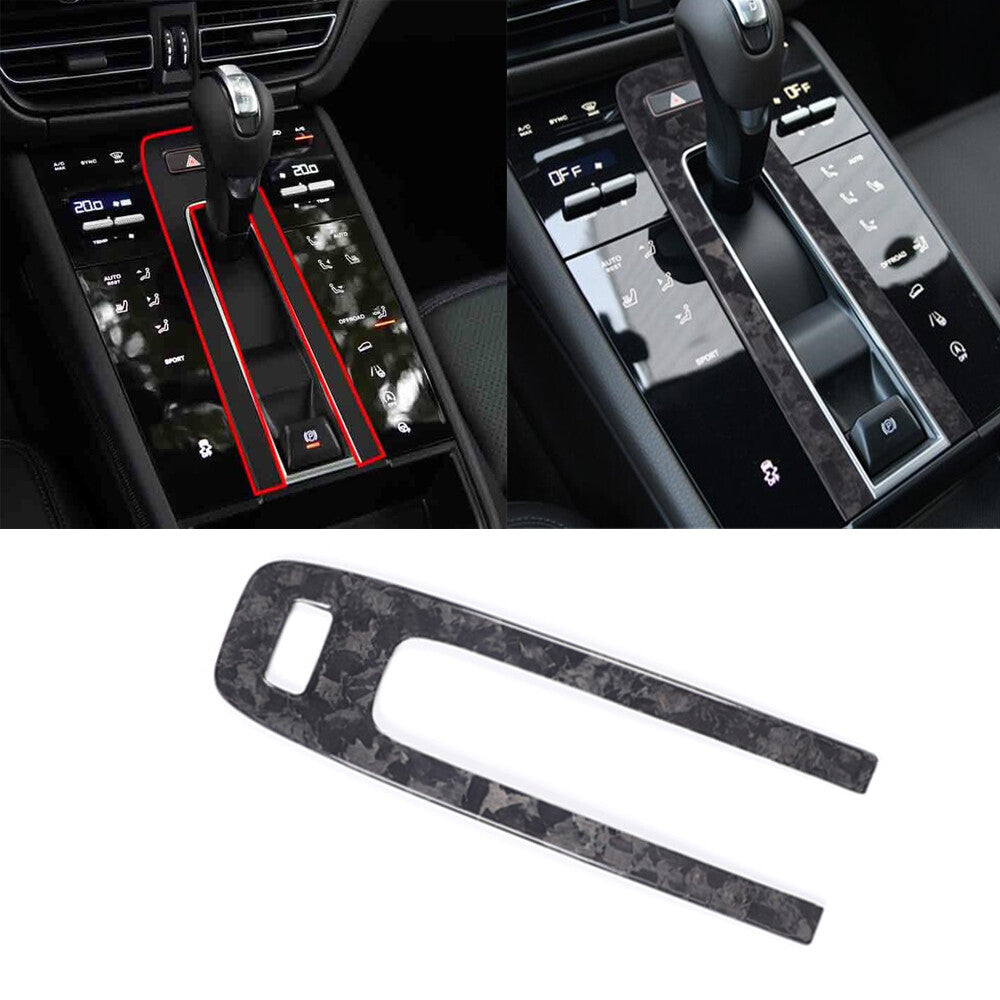for Porsche Macan 2022-23 Car Warning Light Lamp Switch Trim Forged Carbon Fiber