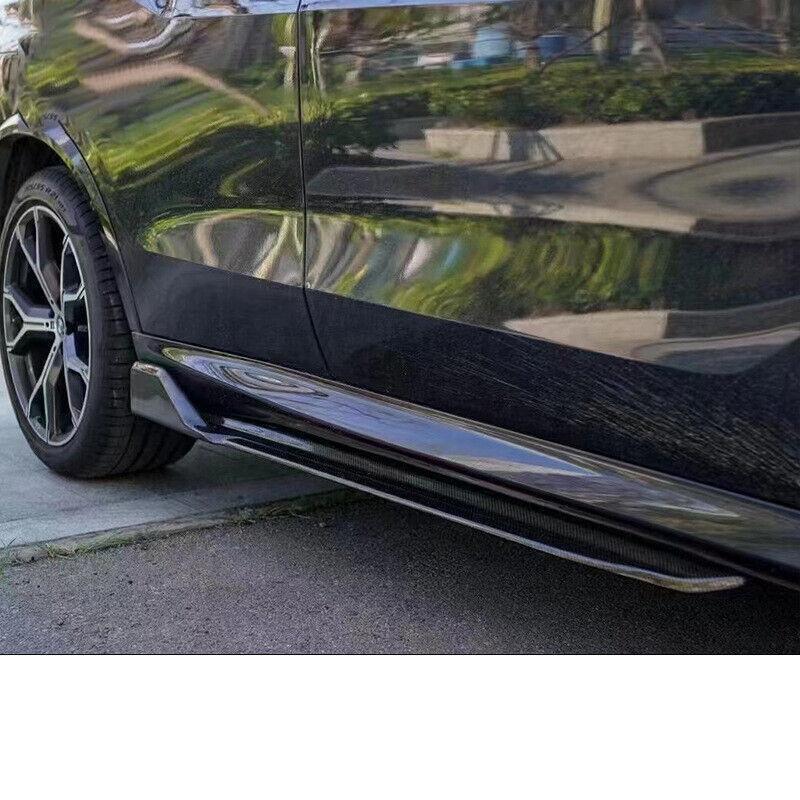 Carbon fiber is used in the for BMW X5 G05 M-Sport 2019 - 2024 side skirts, extended lip, and body.