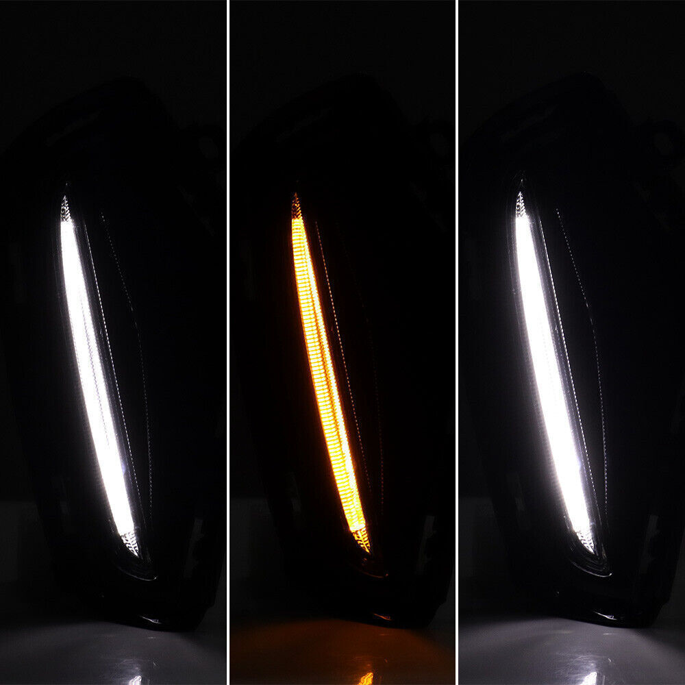 LED Double Color DRL Fog Lights W/Turn Signal Function for Toyota RAV4 2019-2024