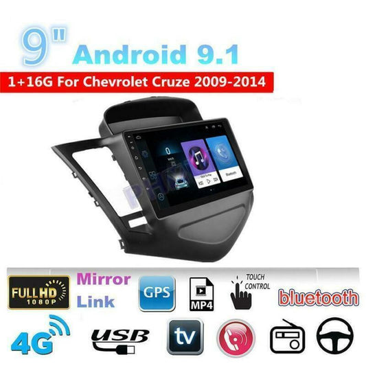GPS BT Wifi DAB 9 Android 9.1 Radio Stereo For 09-14 for Chevrolet for Cruze w/ Canbus