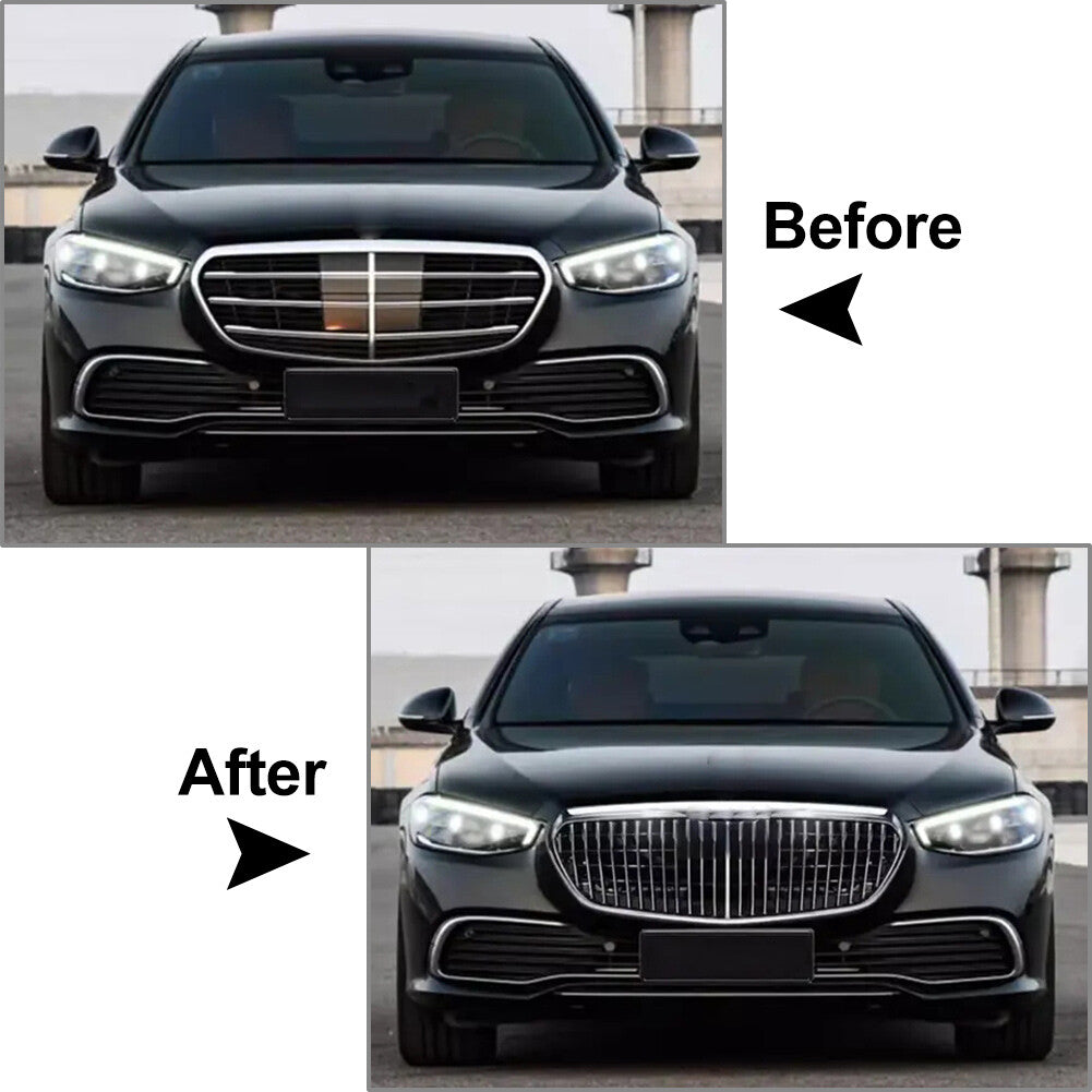 Front Bumper Radiator Hood Grille for Benz S Class W223 2021-2024