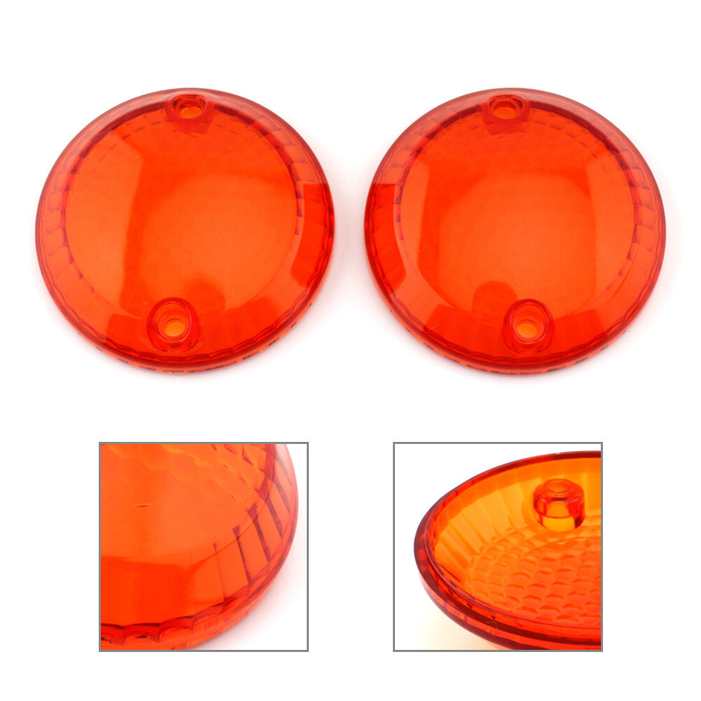 2pcs Turn Signal Light Lamp Lens Cover Fit for Suzuki Intruder 1400 VX800 Amber mo