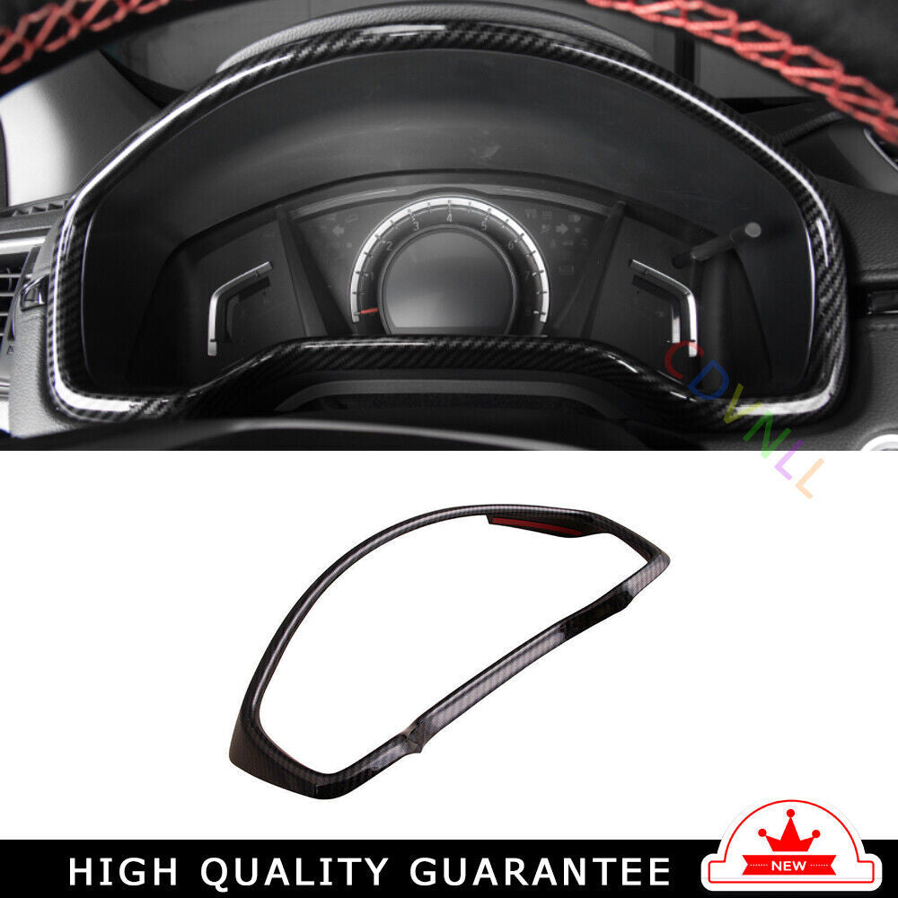 Dashboard Panel Frame Cover Trim 1PCS for Honda CRV CR-V 2017-2022 Carbon Fiber