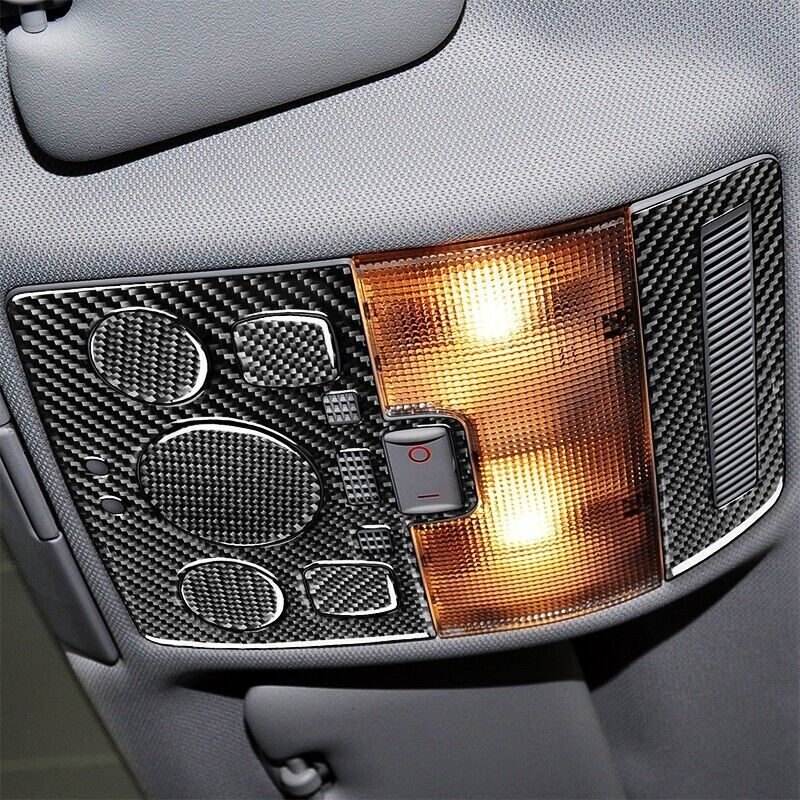 Real Carbon Fiber Car Reading Lights Panel Cover Trim for Audi A3 S3 06-2007