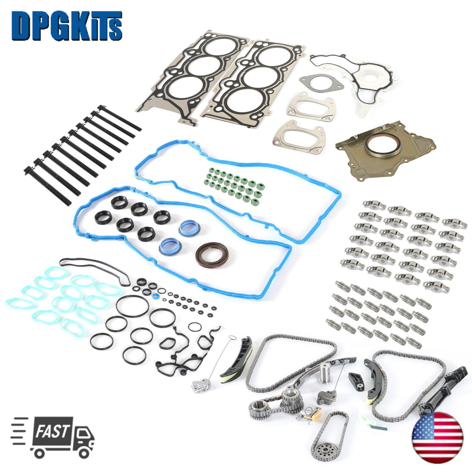 Head Gasket Rocker Lifters Timing Chain Kit For 2011-15 for Chrysler for Dodge for Jeep 3.6L