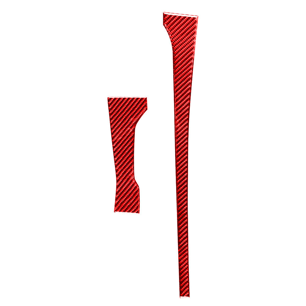 Gear Shift Side Panel Stripe Trim for Toyota Tundra 2014-2021 Carbon Fiber Red
