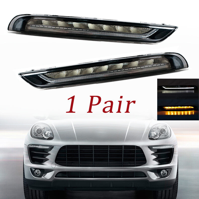for Porsche Macan 95B Base S Turbo GTS SUV 2014-2018 Pair LED Daytime Run Light