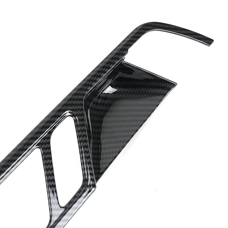 Carbon Fiber Interior Door Handle Bowl Frame Cover Trim for Audi A6 C8 2019-2024