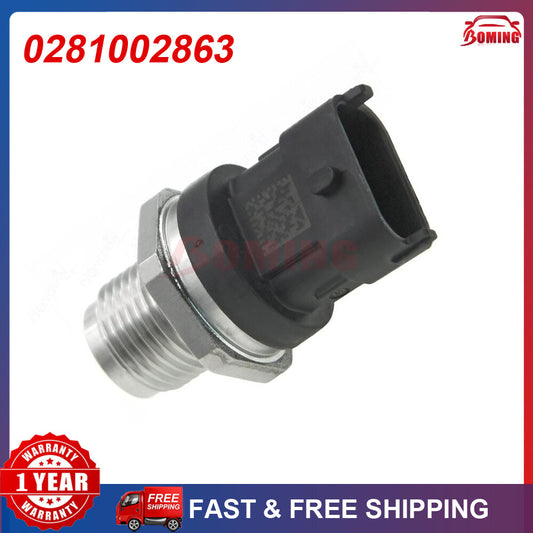 0281002863 Fuel rail pressure sensor suitable for men's for Iveco , for Alfa Romeo , for Chevrolet , for Fiat , and General Motors vehicles.