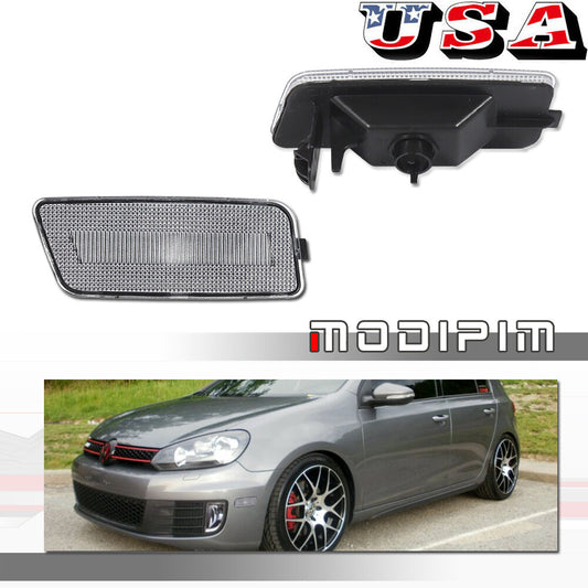 Transparent Front Fender Side Marker Light Housing Kit for 2010-2014 for Volkswagen MK6 for Golf GTI