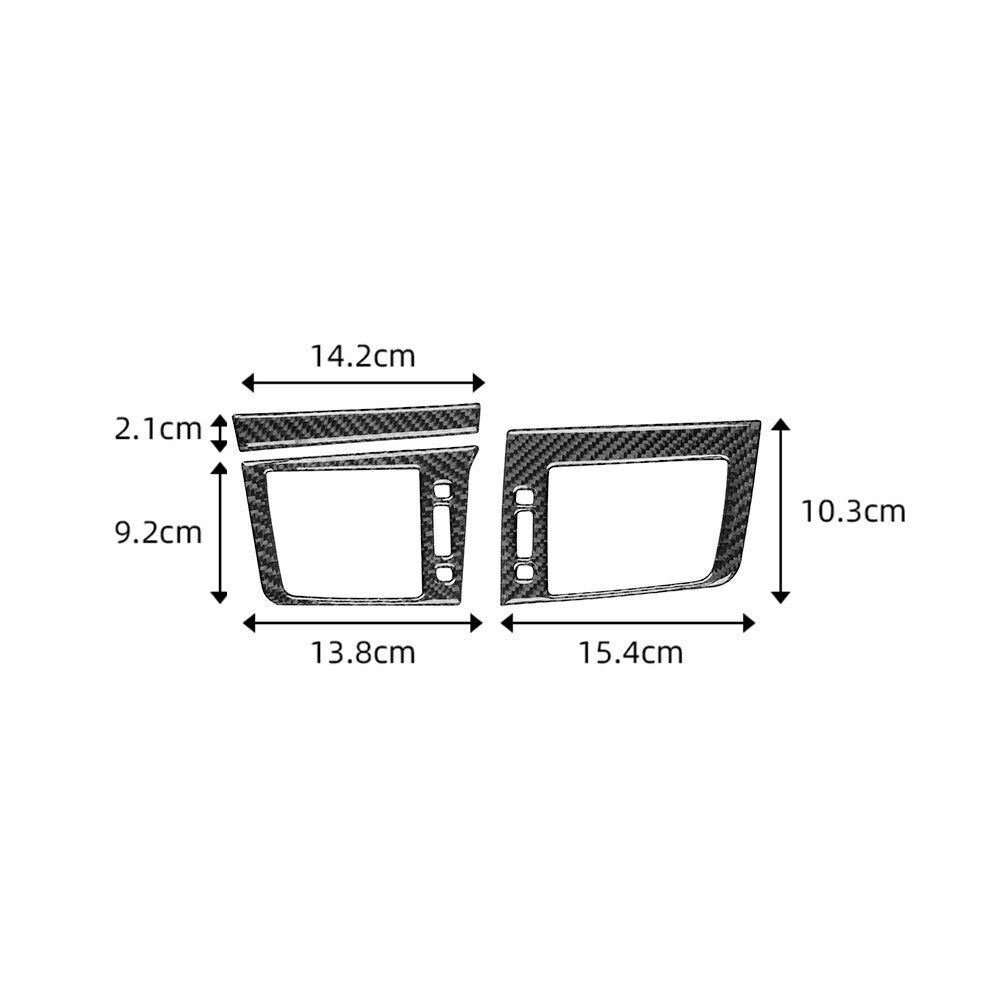 3-Piece Carbon Fiber Inner Vent Cover Trim for Lexus CT200h (2011-17)