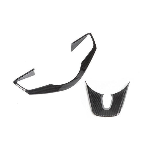 for Kia Forte K3 GT 2019-2023 Carbon Fiber Steering Wheel Strip Cover Trim 2pcs