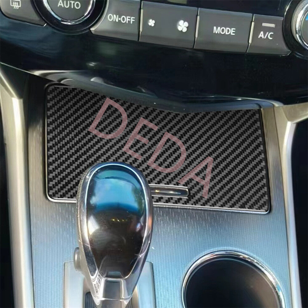 Carbon Fiber Gear Shift Storage Box Panel Trim for Nissan Altima Teana 2013-2018