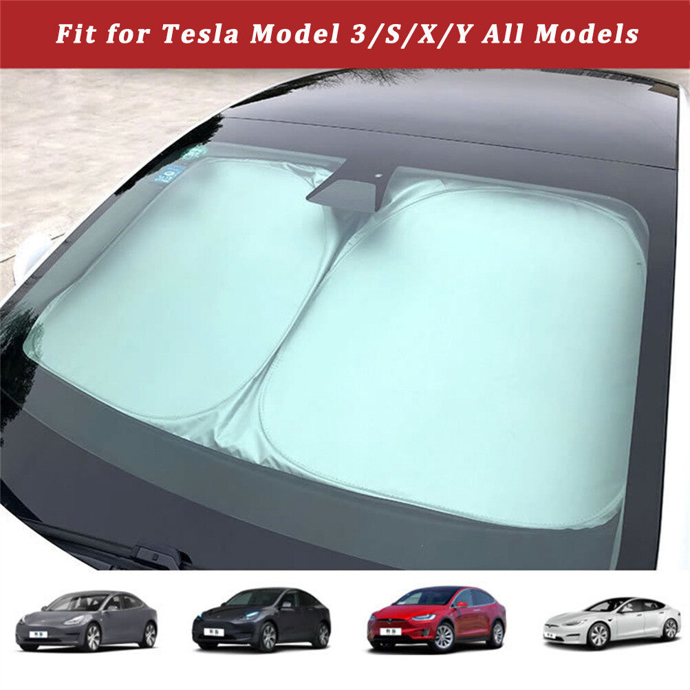 for Tesla Model 3 Y X Car Windshield Sunshade Heat Block Cover Visor Custom Fit