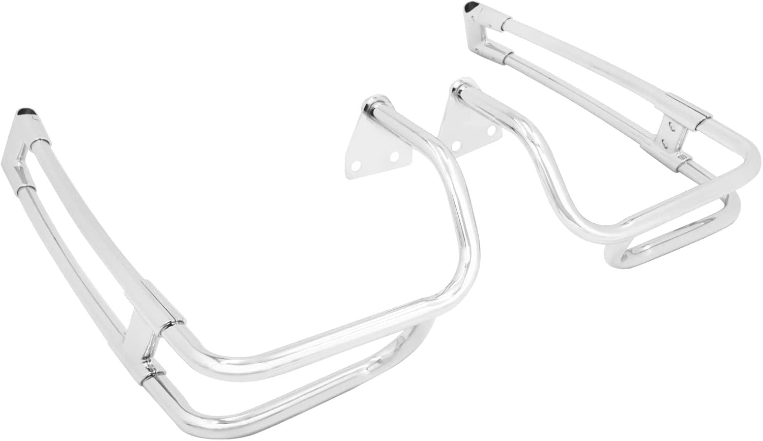 Chrome Saddlebag Guard Twin Rails for Harley Touring Electra Road Glide 14-24