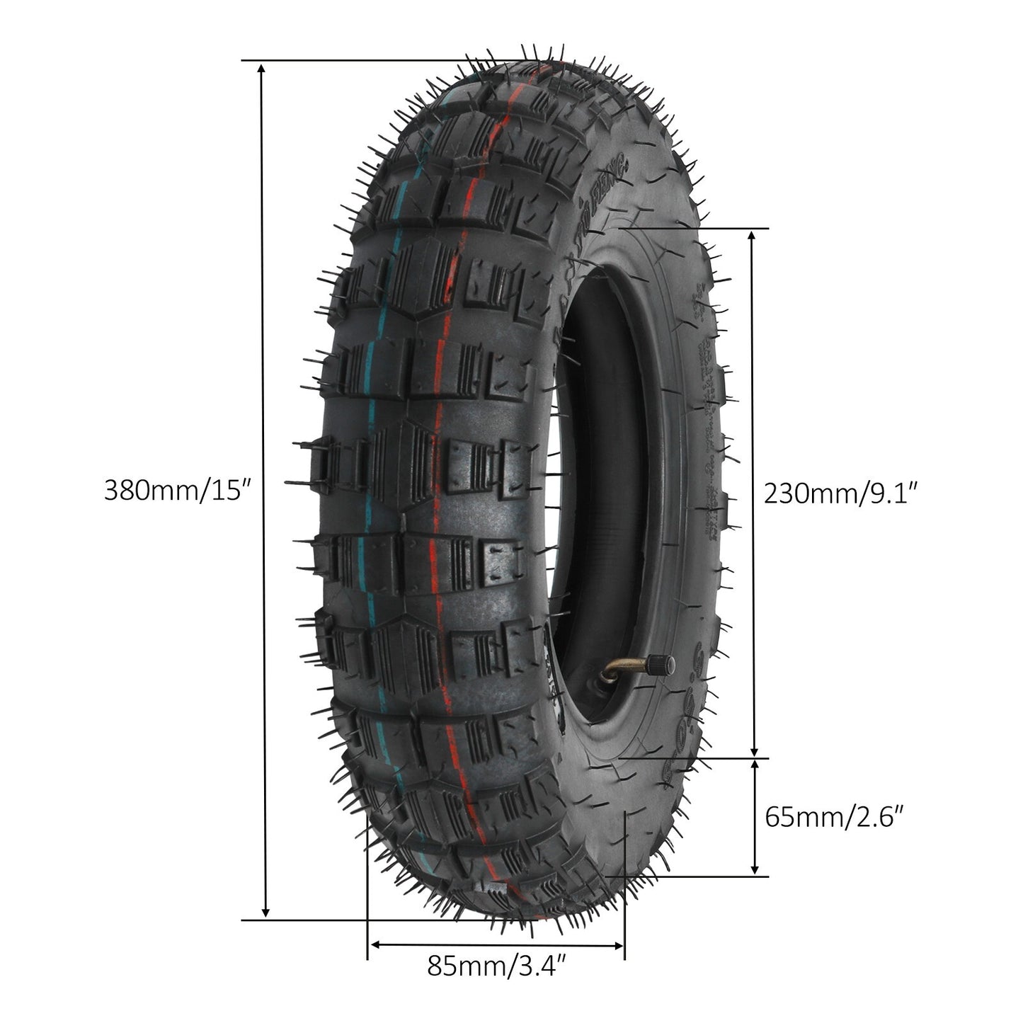 2-Piece Off-Road 3.50-8 Tire Tubing for Honda Z50 Trail Pit Bikes/Electric Scooters for Lawns and Gardens