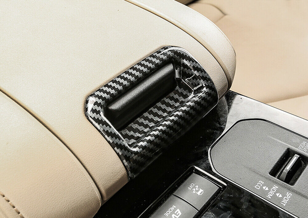ABS Carbon Fiber Inner Center Armrest Handle Cover for Toyota Highlander 2020-22