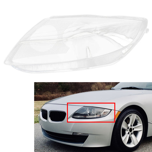 Front Headlight Lens Cover Lampshade Left for BMW Z4 E85 2003-2008 Transparent