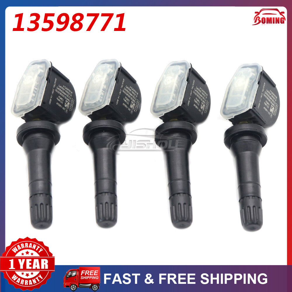 4 new 13598771 tire pressure sensors for Buick for Chevrolet GM 315MHz TPMS sensors.