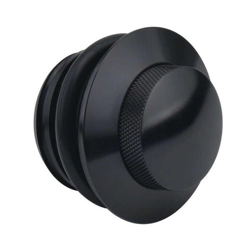 Black Pop-up Tank Gas Cap Vented Flush Mount Fuel Filler Cap for Harley 82-17